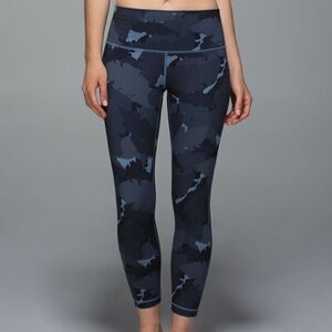 Lululemon High Times Pants Palm Party Blue Size 2 Blue